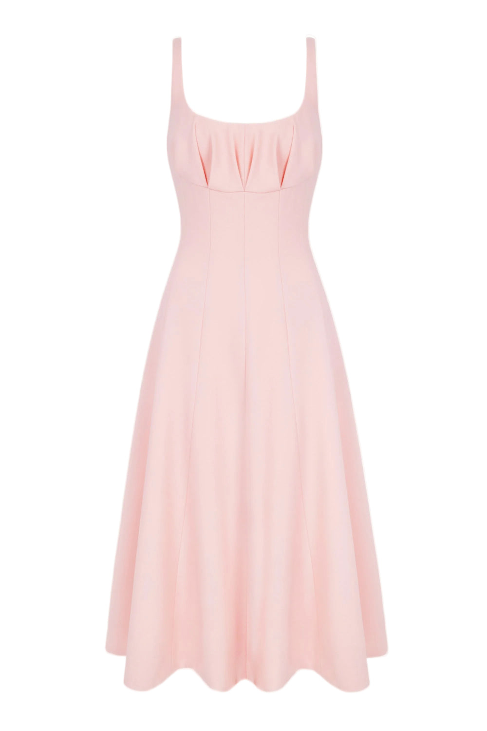 Collins Dress in Light Pink Single Wool Crepe