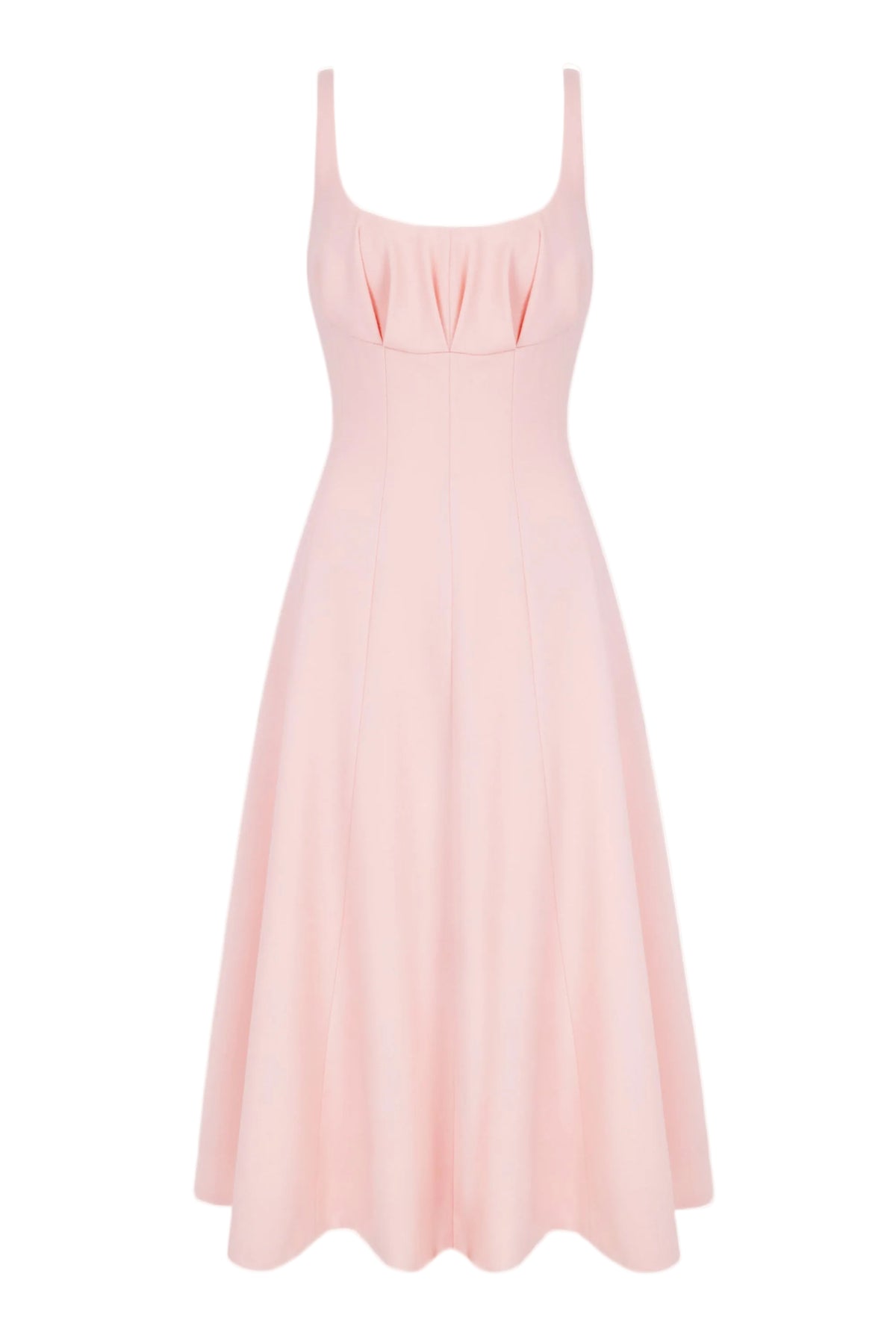 Collins Dress in Light Pink Single Wool Crepe