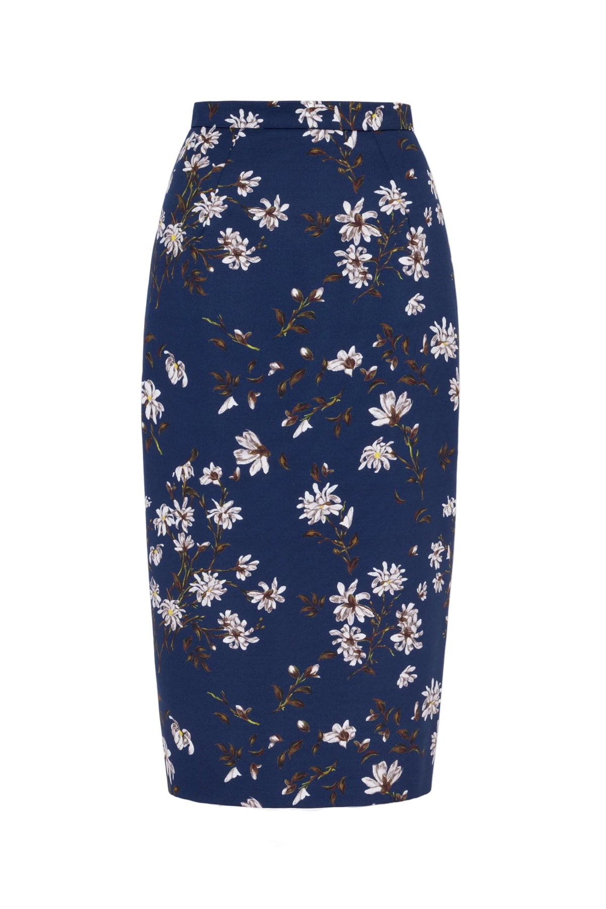 Lorelei Skirt in Midnight Magnolia Print Taffeta Faille