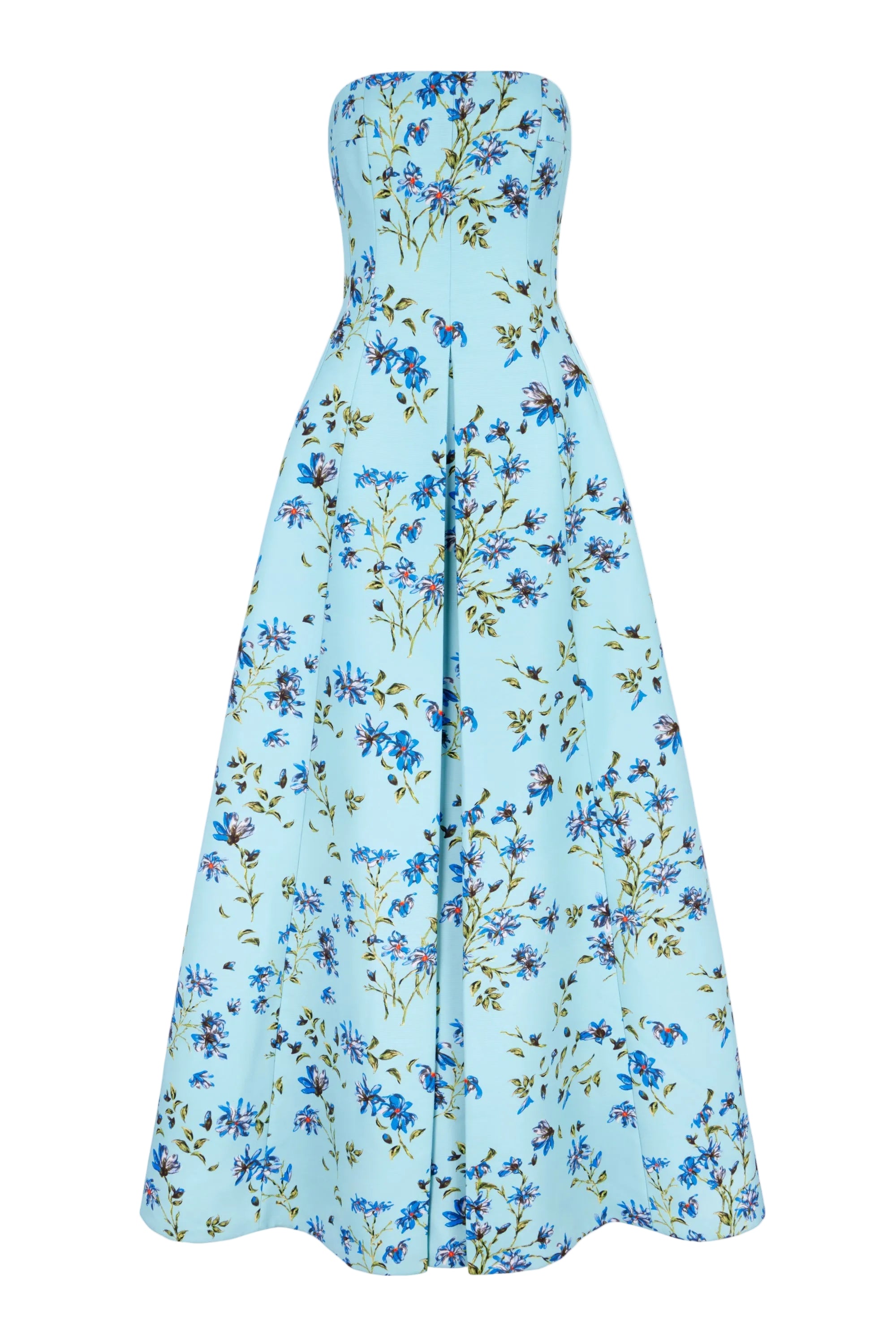 Ragna Dress in Blue Magnolia Taffeta Faille
