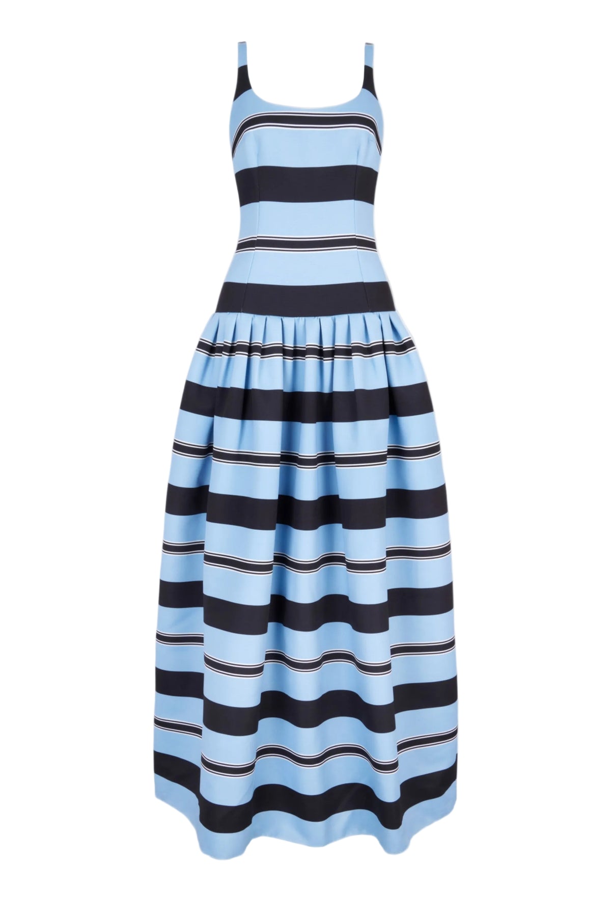 Tristesse Dress in Blue & Black Taffeta Faille