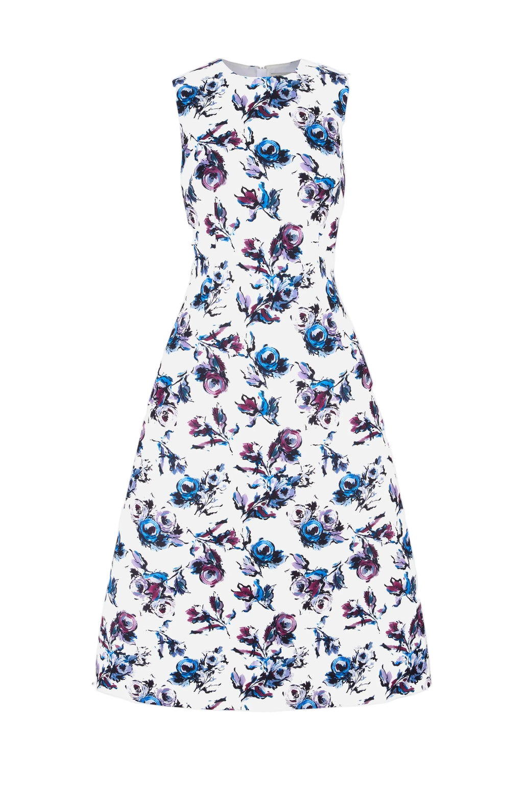 Rumi Dress in Purple & Blue Floral Print Genzianella