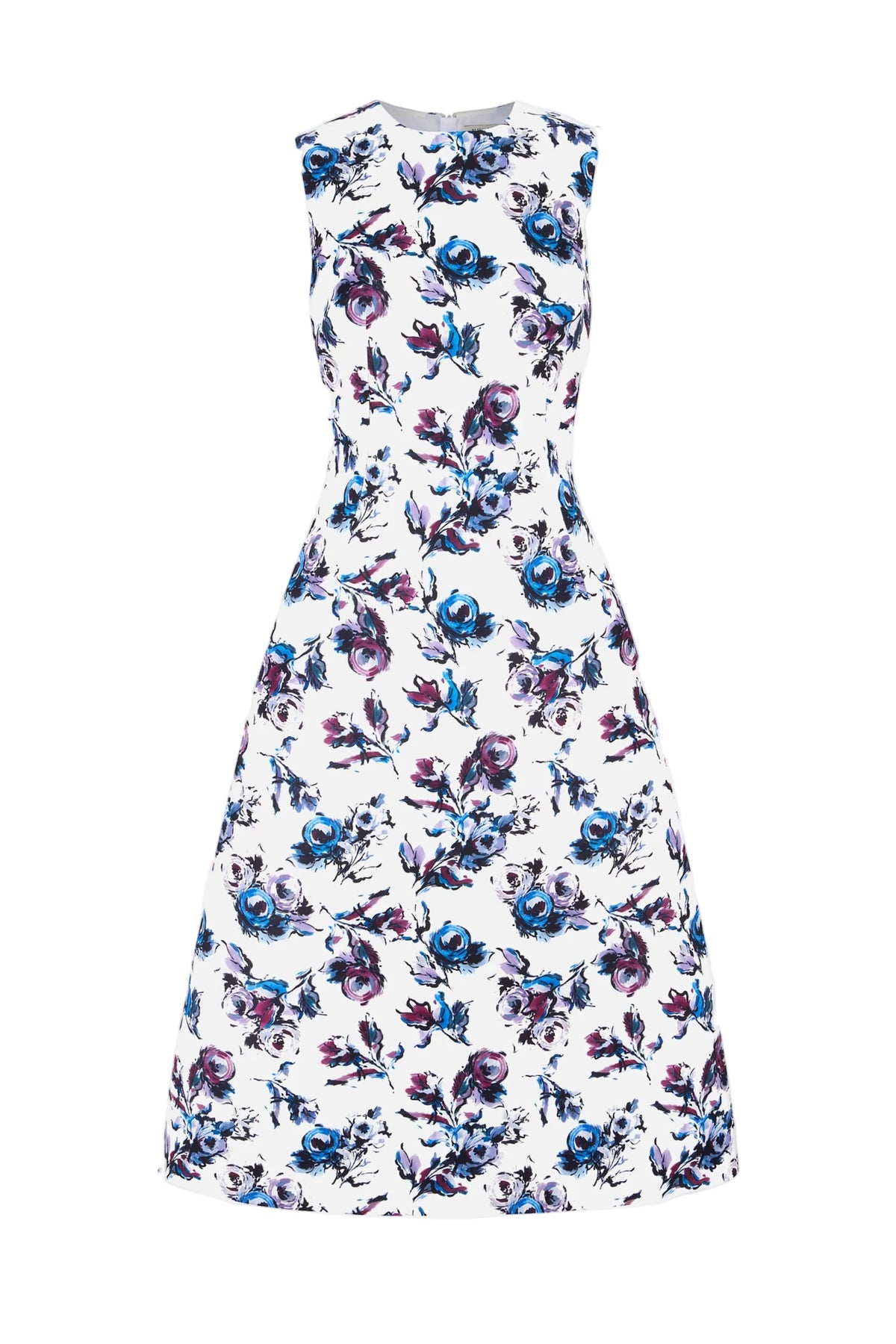 Rumi Dress in Purple & Blue Floral Print Genzianella
