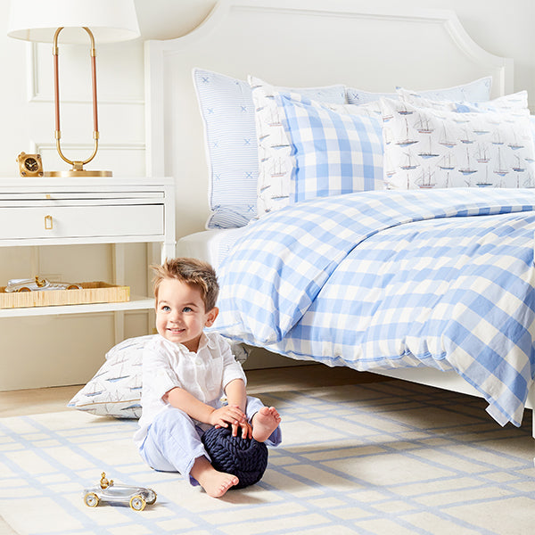 Classic Stripe Sham in Blue