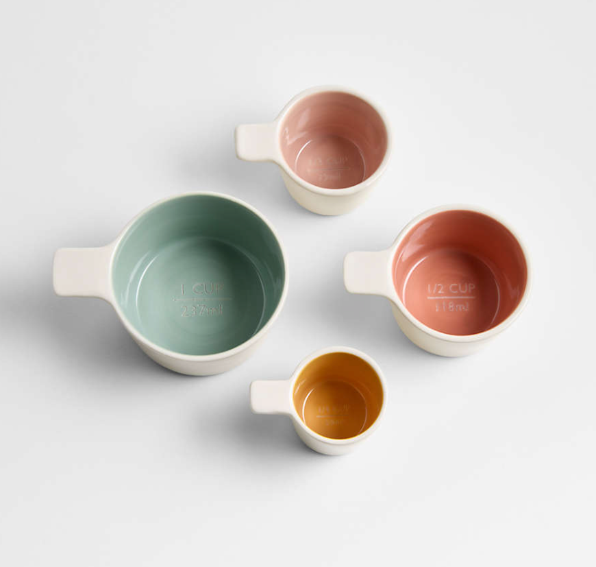 Bloom Ceramic Measuring Cups, Set of 4