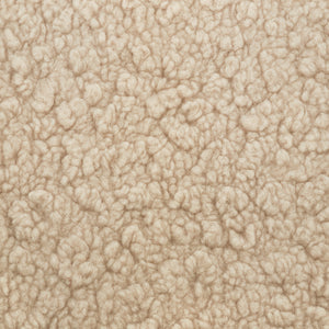 Tuffet Storage Ottoman in Chai Shearling with Honey Ball Feet