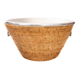 Artifacts Rattan™ Aluminum Ice Tub - Tropical - Ice Tools And Buckets - by Artifacts Trading Company | Houzz