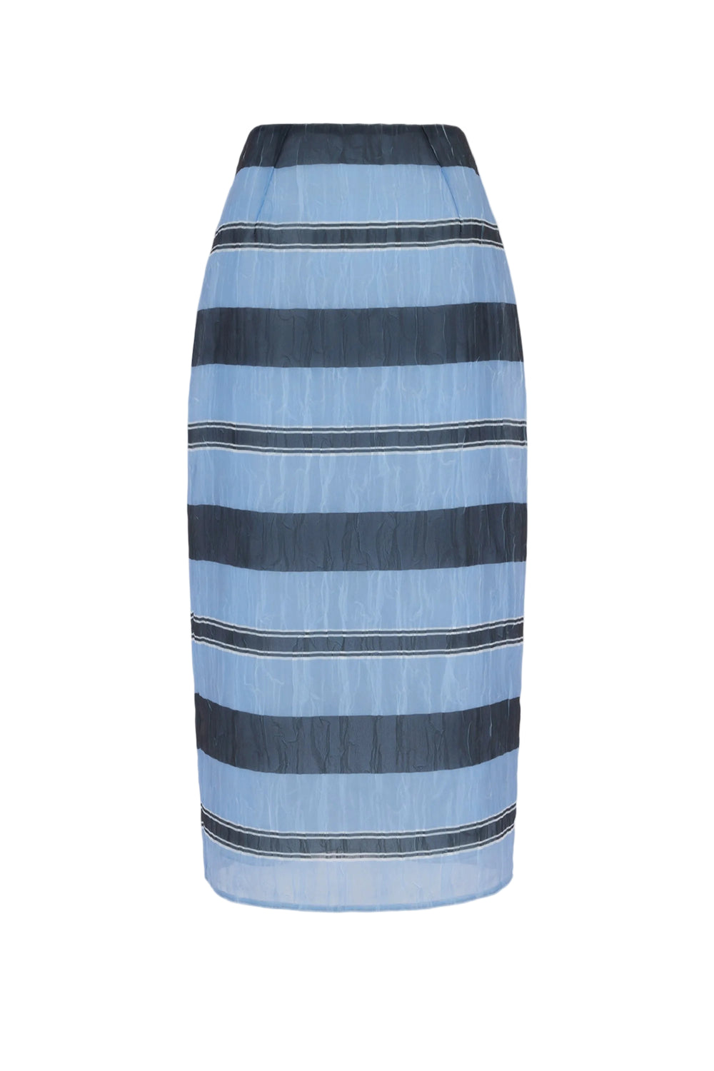 Priya Skirt in Blue & Black Textured Organza