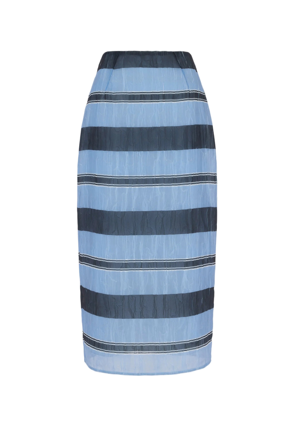 Priya Skirt in Blue & Black Textured Organza