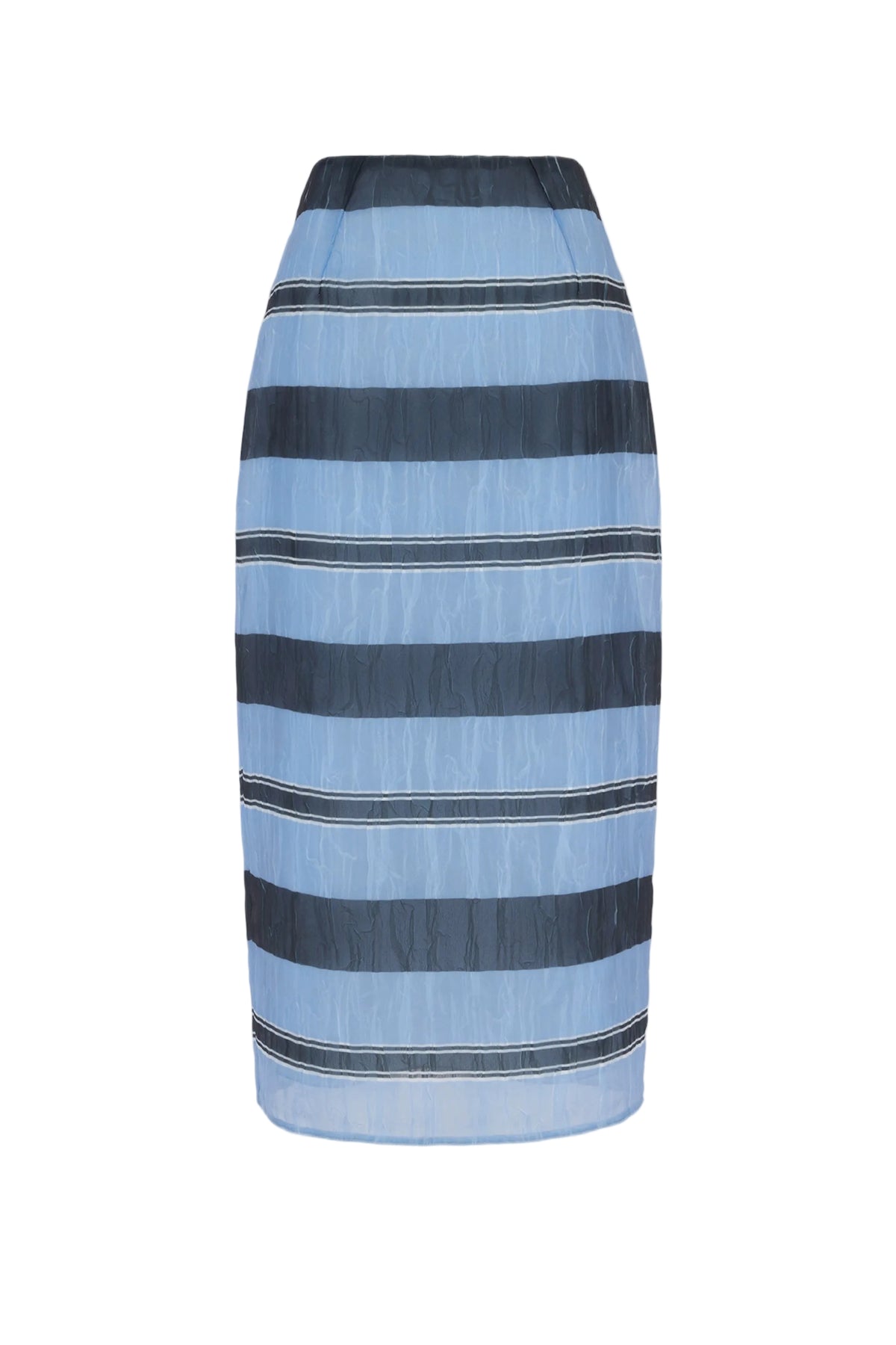 Priya Skirt in Blue & Black Textured Organza