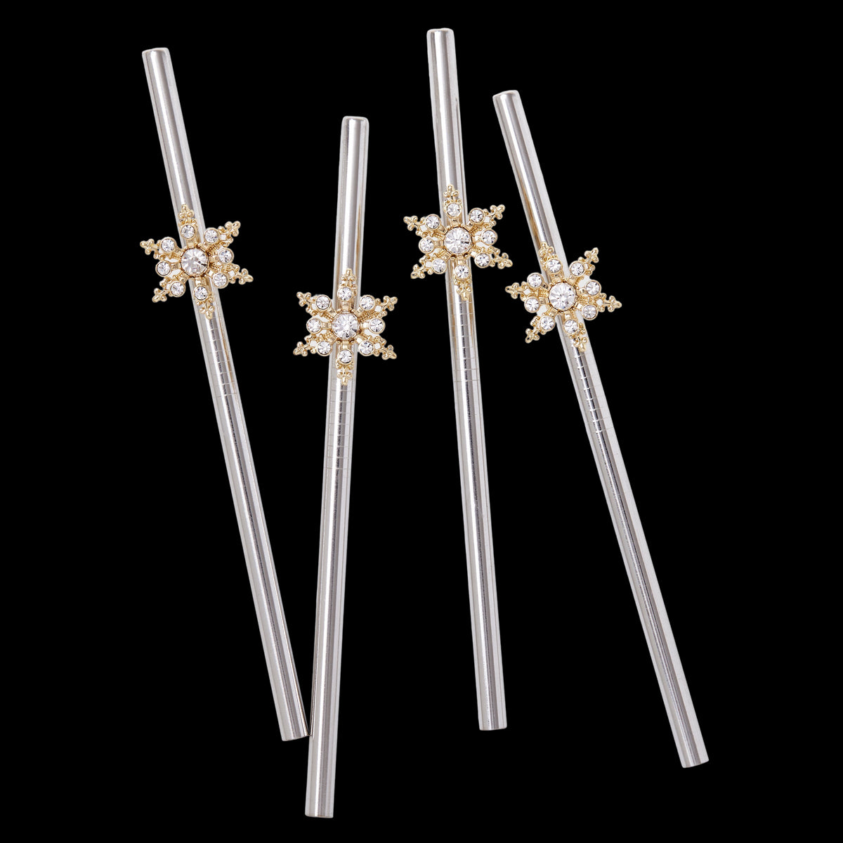 Snowflake Metal Cocktail Straws