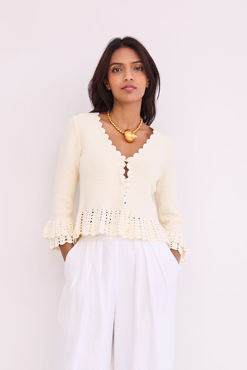 Pinky Cardi in Ivory