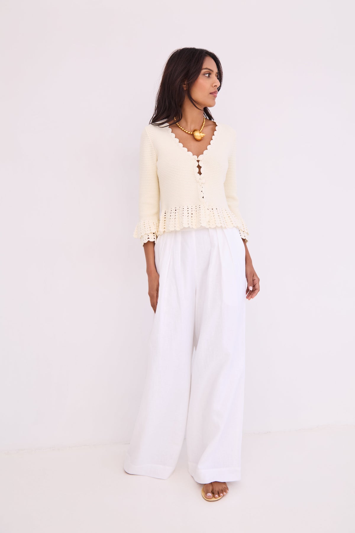 Palazzo Pant in White