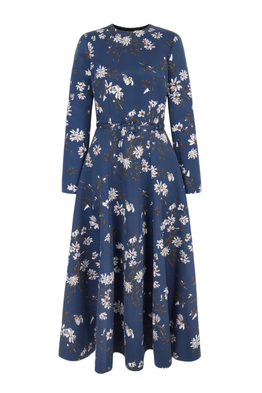 Capucine Dress in Midnight Magnolia Taffeta Faille