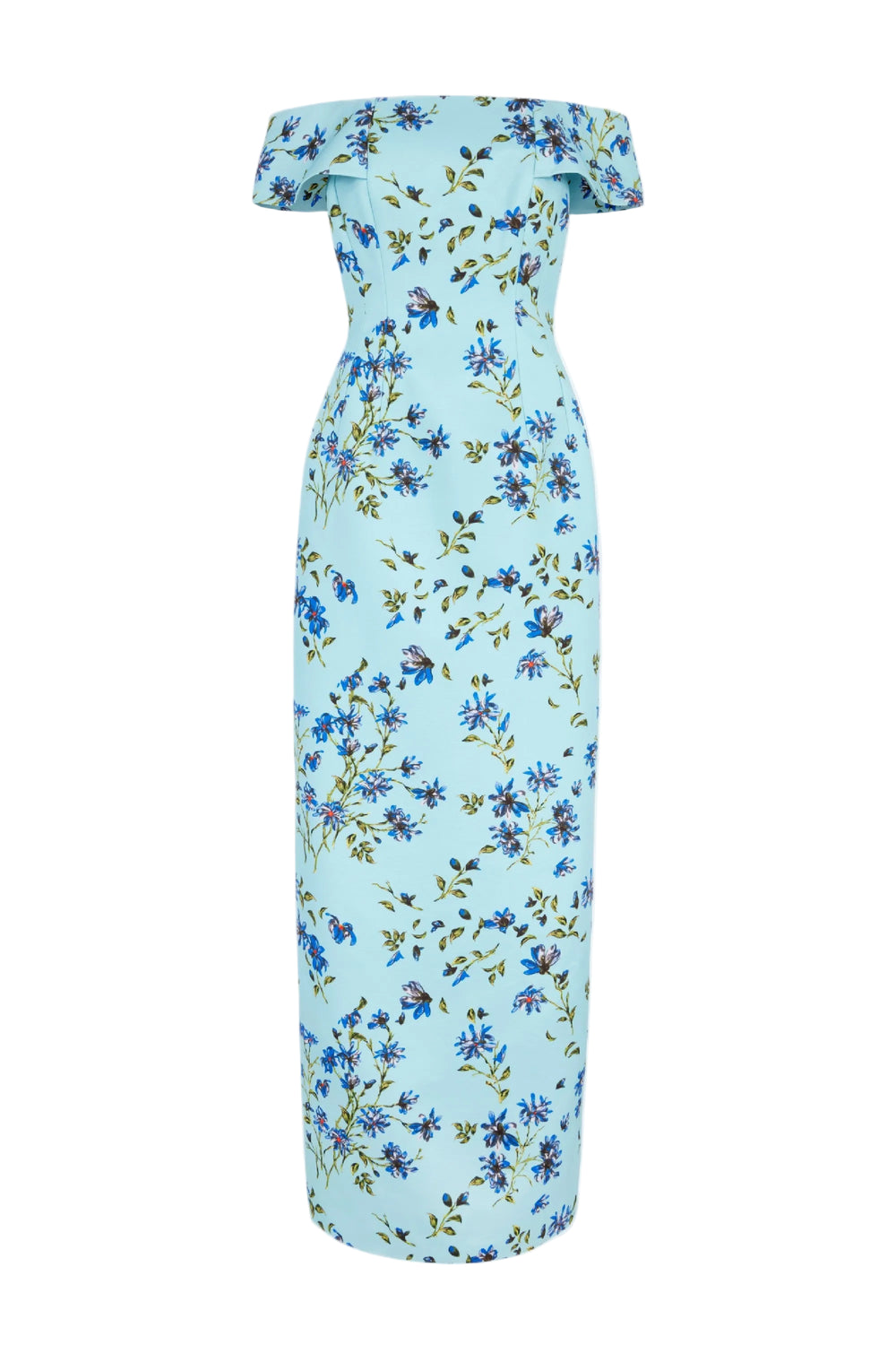 Antep Dress in Blue Magnolia Taffetta Faille