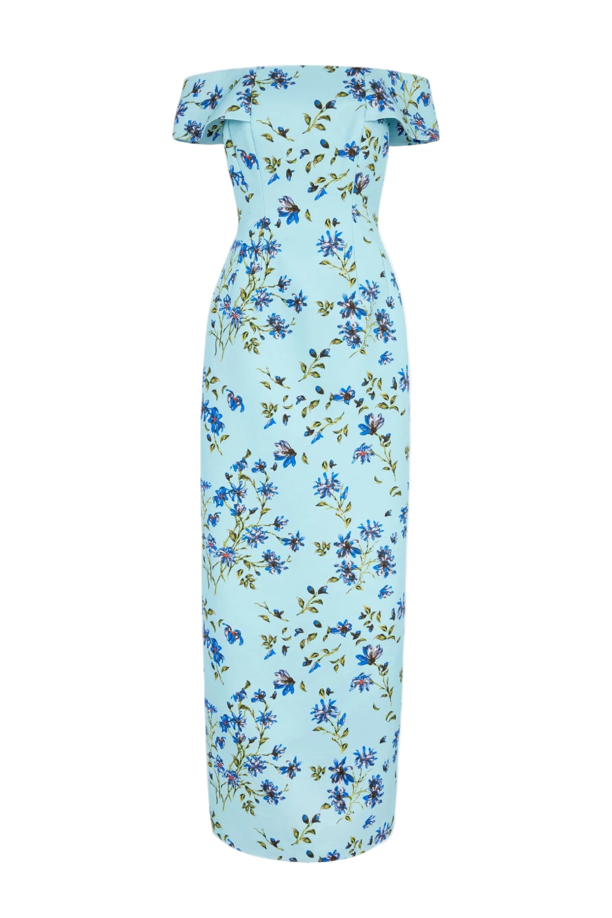 Antep Dress in Blue Magnolia Taffetta Faille