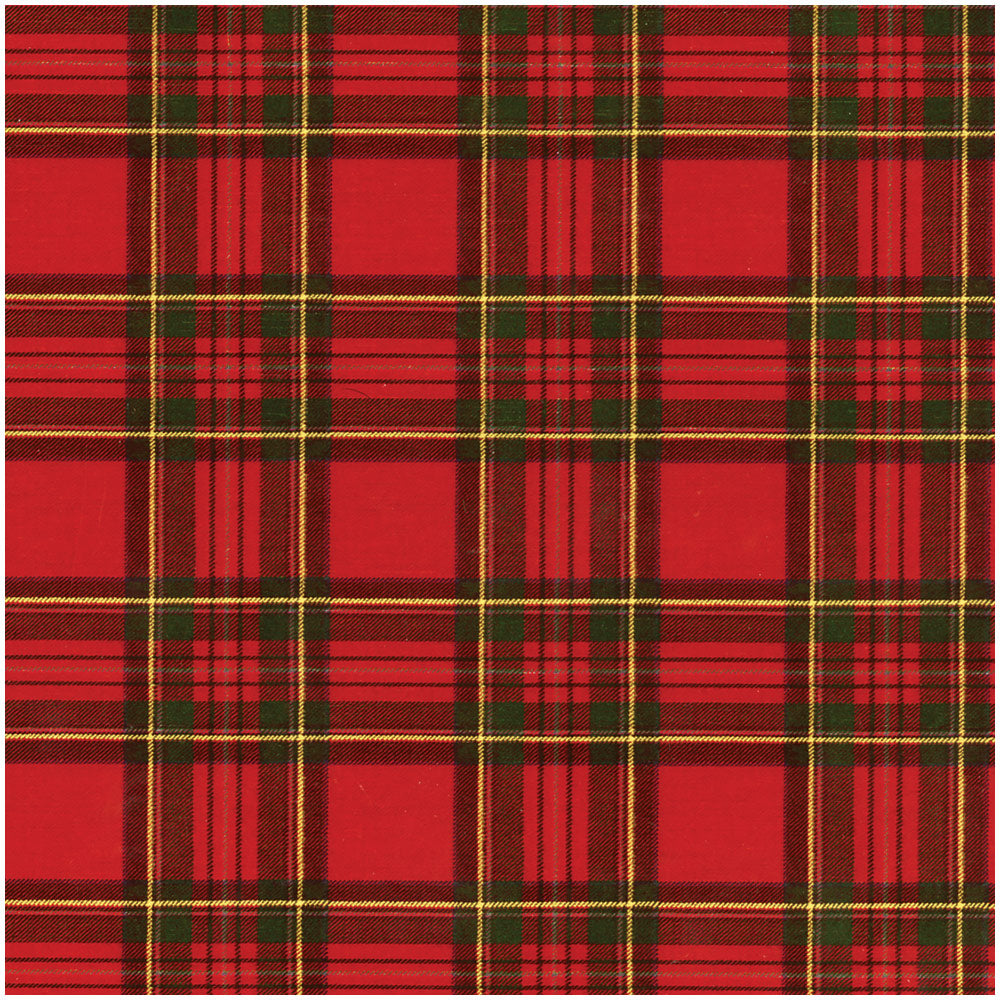 Royal Plaid Foil Gift Wrapping Paper, 30" x 6' Roll