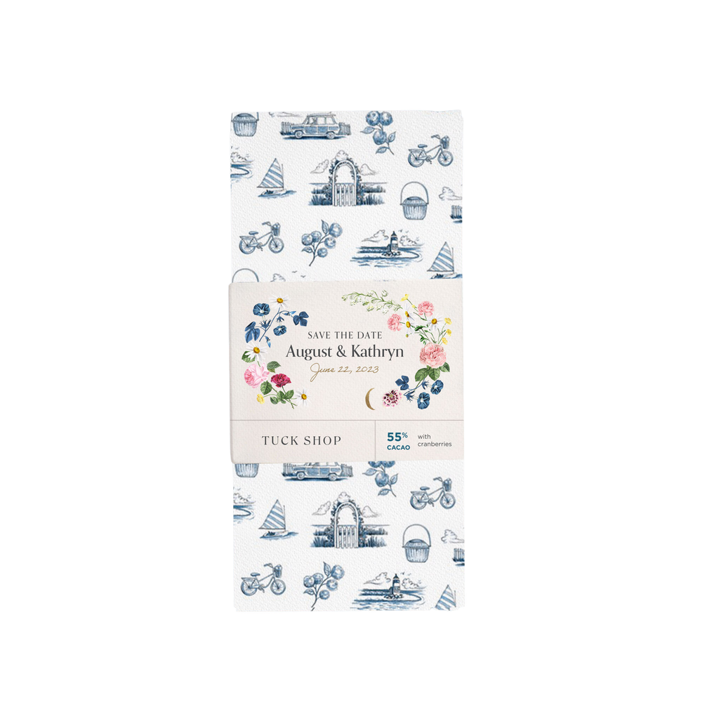 OTM Exclusive: Set of Personalized Nantucket Cranberry Chocolate Bars