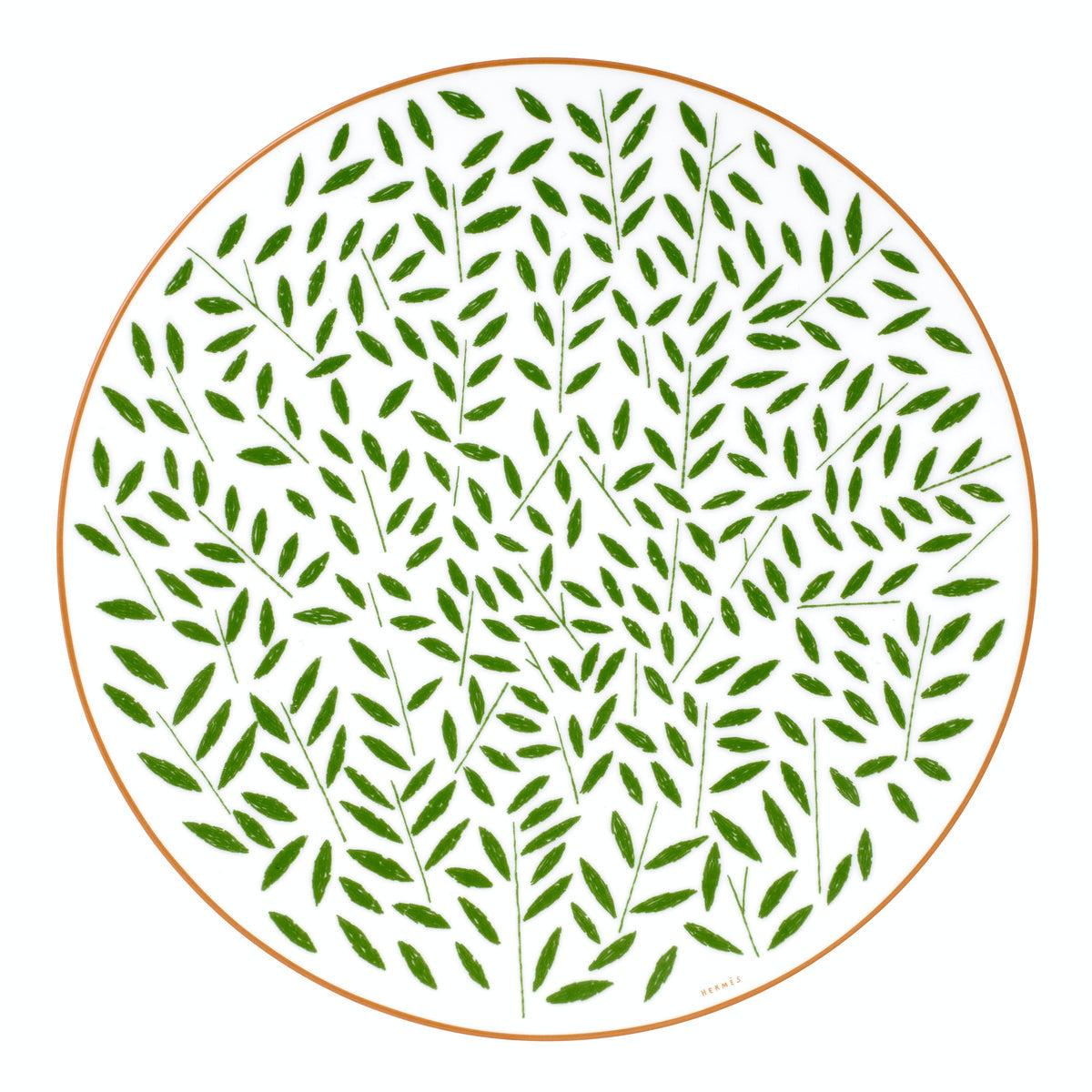 A Walk in The Garden Green Dinner Plate