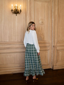 Wrap Skirt in Pin Stripe