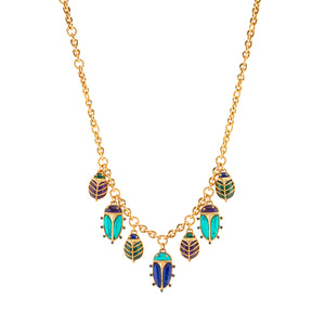 Scarab Family Necklace in Multi