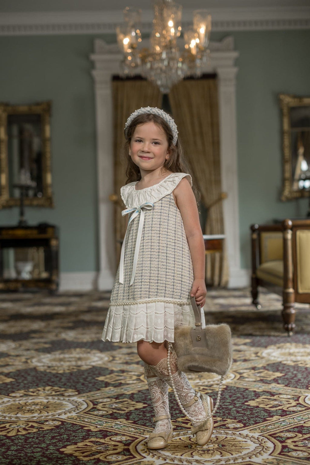 Iris Tweed Dress - Petite Maison Kids