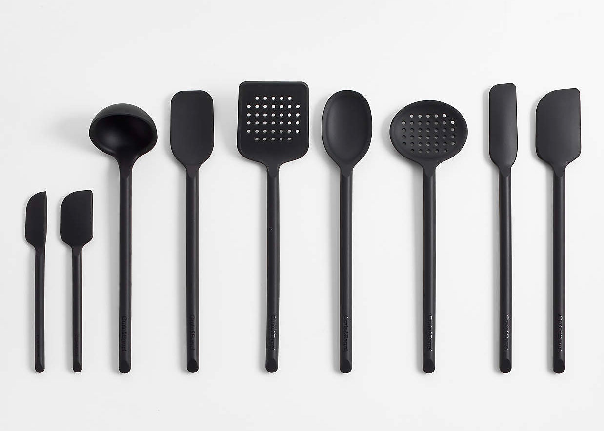 Crate & Barrel Black Silicone Utensils (Set of 9)