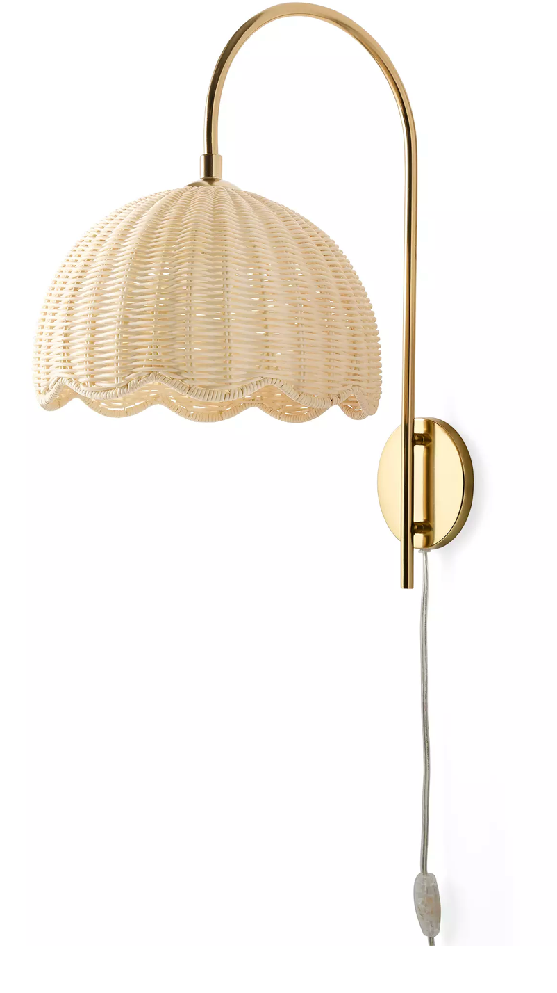 Arden Rattan Plug-In Sconce