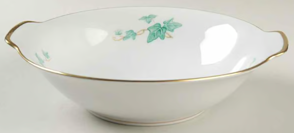 Caprice Green 9" Round Vegetable Bowl by Sango