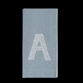 Monogram Twig Hand Towel in Sky Blue