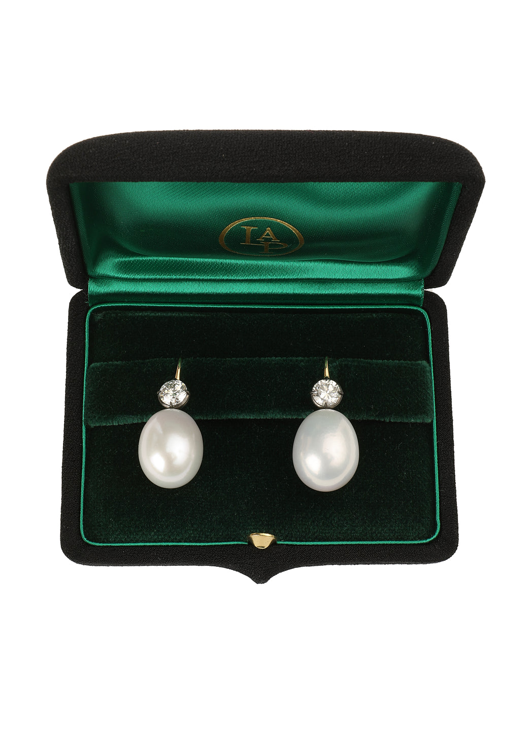 Delfina Pearl and Diamond Drop Earring