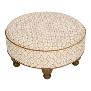 Astre Ottoman by Nate Berkus in Performance Bronze Star Eco-Crossweave with Toffee Feet
