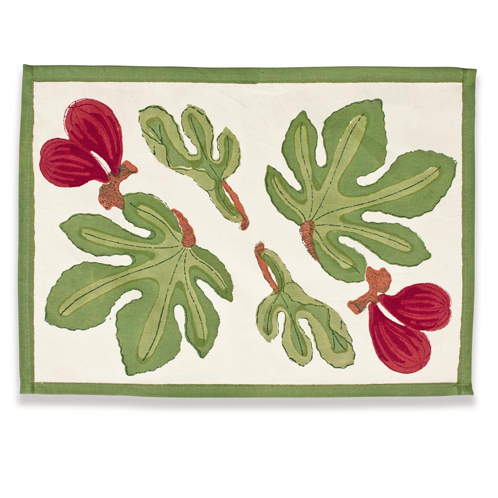 Fig Mats in Red & Green, Set of 6