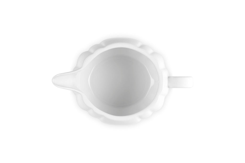 Le Creuset Pumpkin Gravy Boat, 14 oz., White