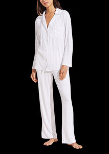 Gisele TENCEL™ Modal Rib Long PJ Set in White
