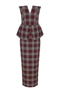 Aria Set in Beige & Burgundy