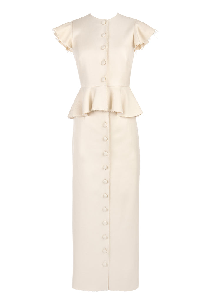 OTM Exclusive: Shelley Skirt in Ivory Basketweave