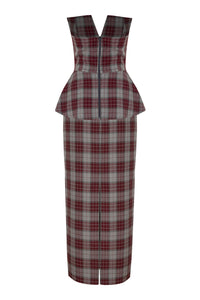 Aria Set in Beige & Burgundy