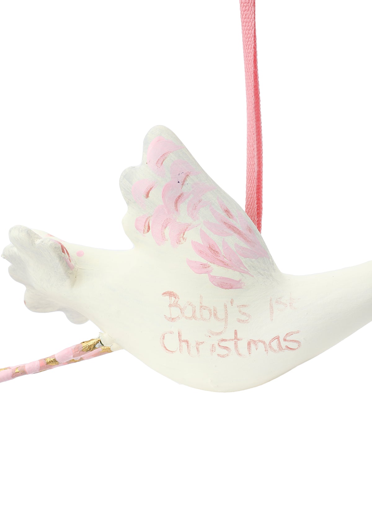 Baby's First Holiday Ornament in Pink