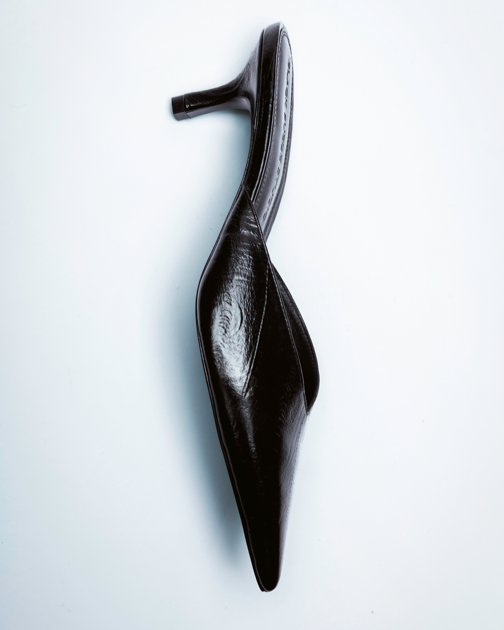 Analisa 50 Mule in Black Eel Printed Leather