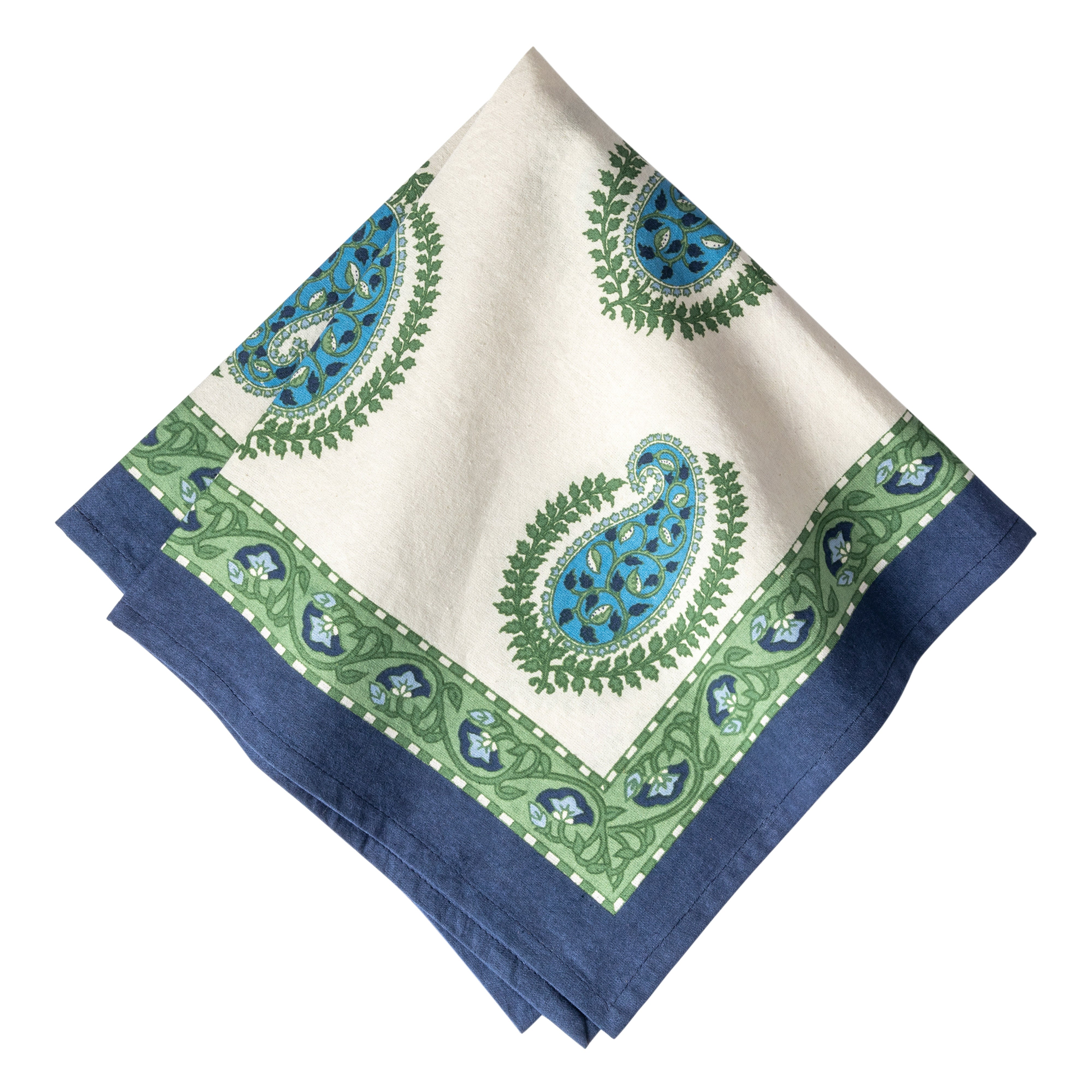 Cassis Napkins in Blue & Green, Set of 6