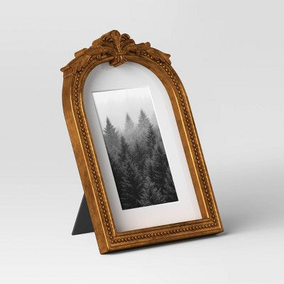5x7 Matted to 4x6 Ornate Arch Table Frame Antique