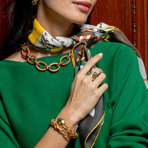 Earth Goddess Link Necklace in Teak