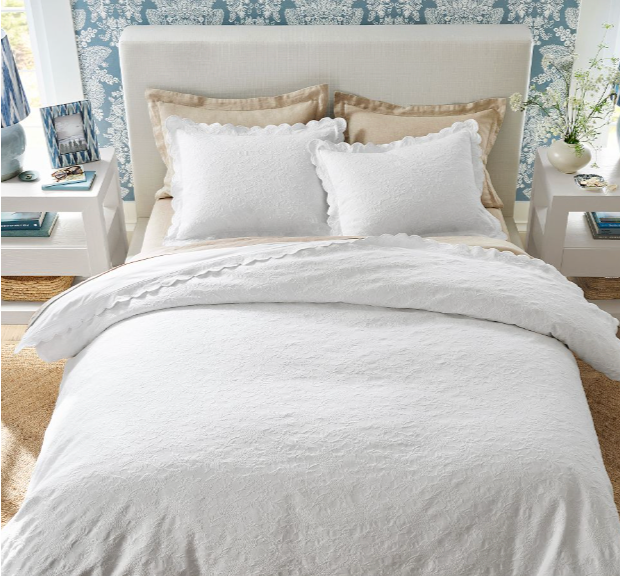 Abigail Scalloped Textured Duvet Cover