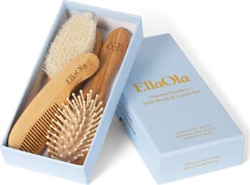 3-Piece Bamboo Brush & Comb Set