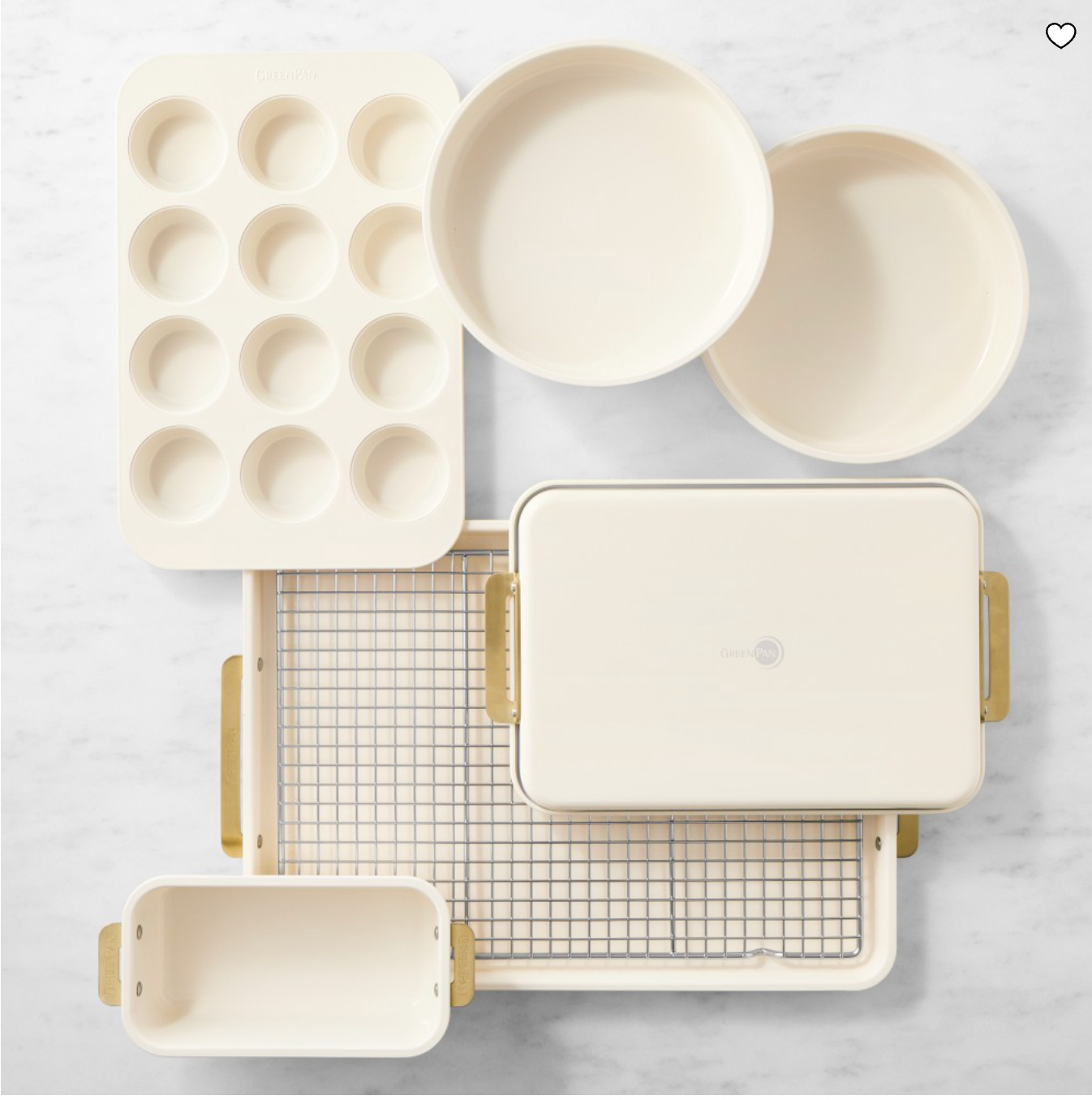 Cream - GreenPan™ Reserve Ceramic Nonstick Bakeware, Set of 7