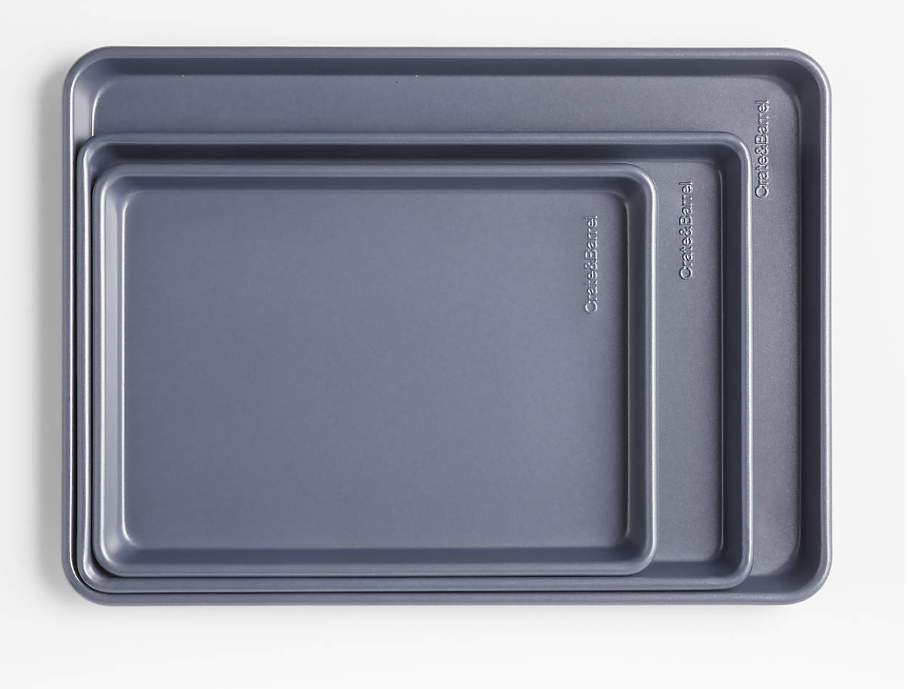 Crate & Barrel Slate Blue Baking Sheets, Set of 3