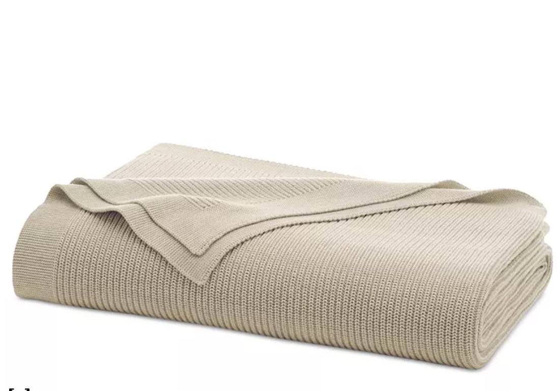 Boll & BranchRibbed Knit Throw Blanket, 50" x 70"