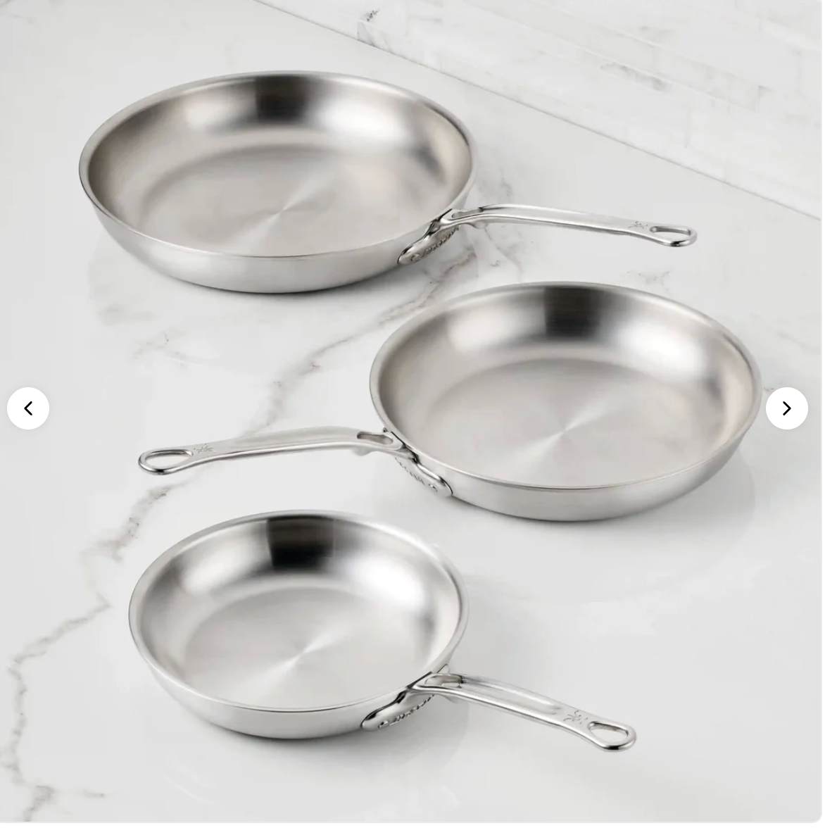 10" & 12" Commercial Clad Stainless Steel Skillets