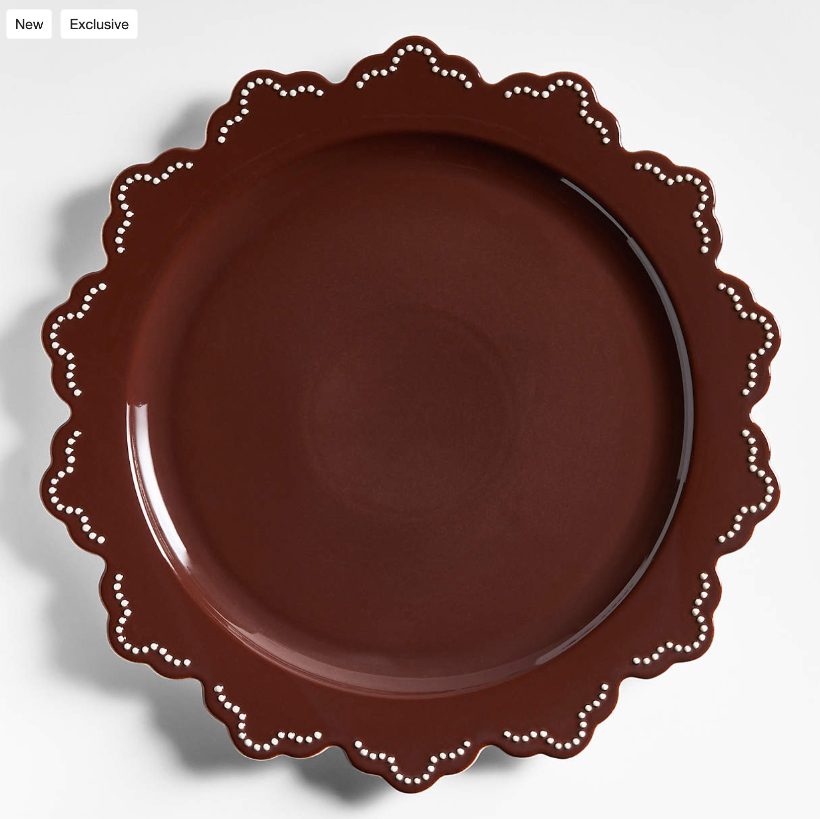 Claret Stoneware Charger Plate